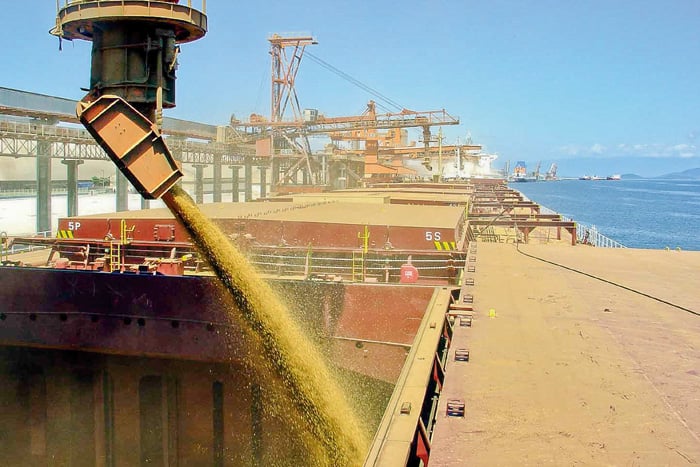 Previsão de exportação de soja do Brasil em março fica um pouco abaixo do recorde