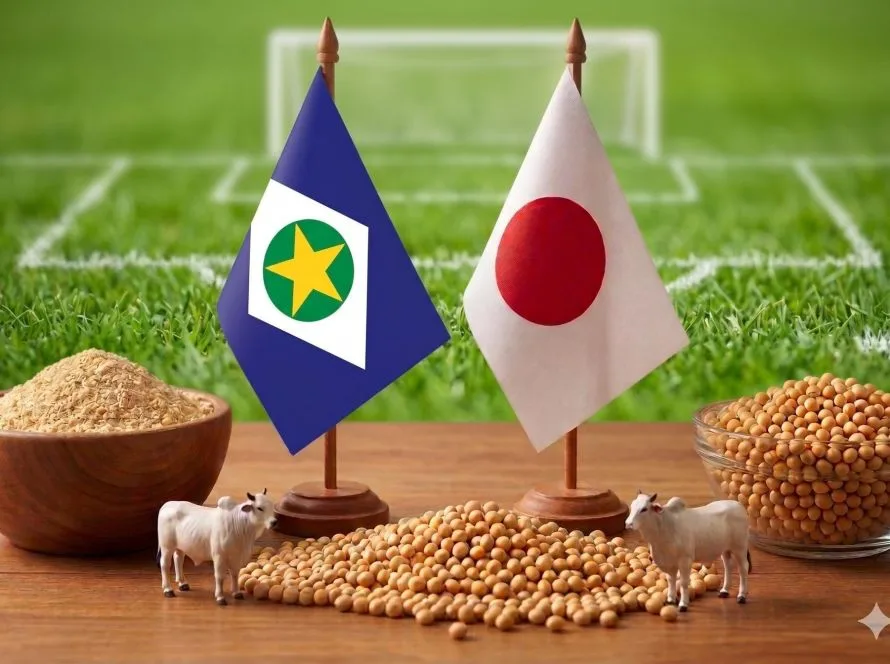 Brasil x Japão põe soja de MT em campo e mira futuro da carne bovina