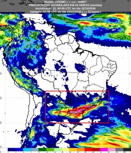 Ciclone intensifica temporais no Sul e leva chuva forte a São Paulo e Mato Grosso do Sul